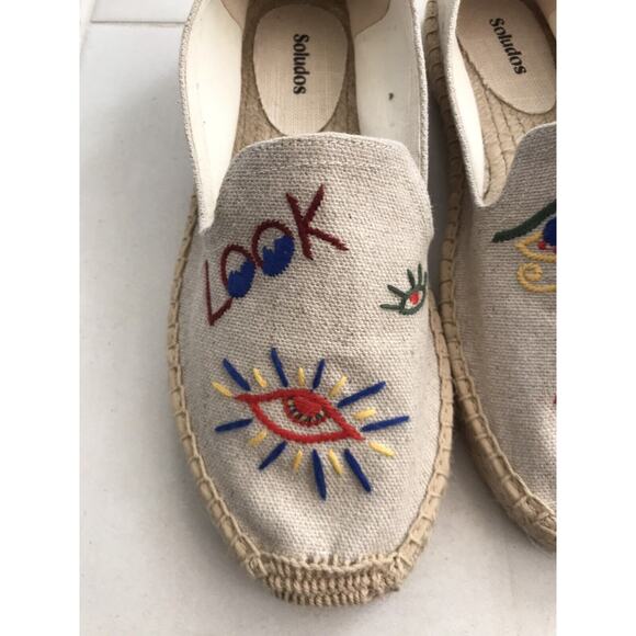 Soludos Flats Espadrilles Embroidered Multicolor - Picture 3 of 10